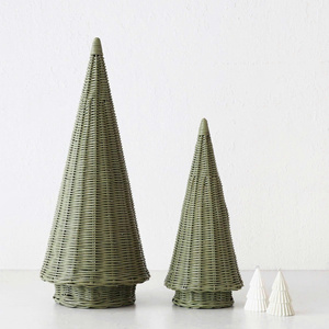 Vietnam OEM ODM Handmade Layered Rattan Christmas <b>Tree</b> Decor Natural Rustic Eco Friendly Holiday Table Ornament - Product Image 4