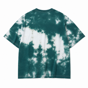 Custom Logo Unisex Oversized Tie Dye T-Shirt Streetwear Vintage Green Acid Wash Cotton Heavyweight Short Sleeve Men Women <b>Tee</b> - Product Image 3