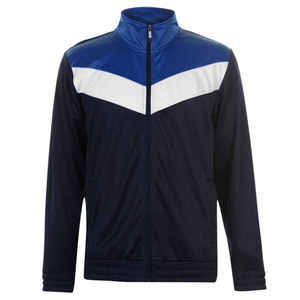 Conjunto deportivo azul marino para hombre OEM con chaqueta con cuello alto y cremallera y pantalones con cordón ajustable - Product Image 2