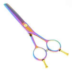 Juego de tijeras profesionales de acero inoxidable de 5.5 pulgadas con punta afilada para peluquería, tijeras de entresacar para estilizar el cabello y para belleza. - Product Image 2