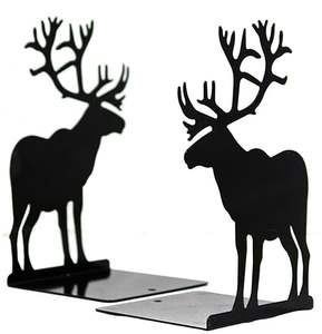 Nouveauté : Serre-livres en fer en forme d'animaux, conçus pour l'affichage classique en bibliothèque, l'organisation de la salle d'étude et la décoration vintage de la maison - Product Image 1