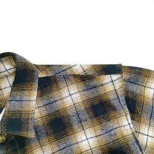 Chemise en flanelle à carreaux pour homme, manches longues, col boutonné décontracté, vêtement d'automne, 100% coton, infroissable, manches complètes - Product Image 5