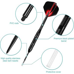 Set Professionale di 12 Freccette con Punta in Acciaio, Freccette in Metallo per Bersaglio - Product Image 3