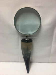 Pulido grueso cuerno de búfalo mango lupa hombres regalo cuerno lupas cuerno artesanías por WONDER OVERSEAS - Product Image 2