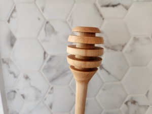 Handcrafted Hard Maple Eco-Friendly Classic Design Honey Dipper with Long Handle Camping Gift by Artizon Studio - Product Image 3