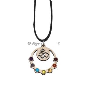 Colgante en forma de corazón de Chakra dorado Artesanía de piedra semipreciosa - Product Image 3