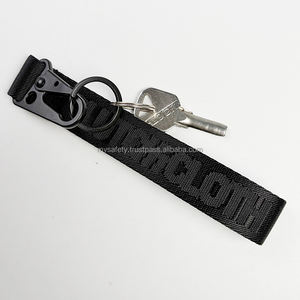 Lanière tissée jacquard personnalisée de qualité supérieure, bracelet, sangle de poignet, porte-clés, mousqueton en alliage de zinc robuste, style sportif, mousqueton de marque - Product Image 5