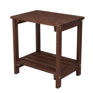 Light <b>Brown</b> Rectangular Wood Console <b>Table</b> Side <b>Table</b> - Product Image 1