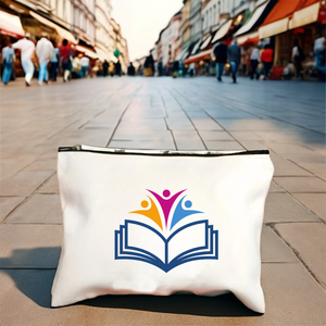 Bolsa de viaje con cremallera para maquillaje cosmético personalizado para mujer, estuche de lápices de lona de algodón Natural, bolsa de embalaje hecha a mano en Vietnam - Product Image 1