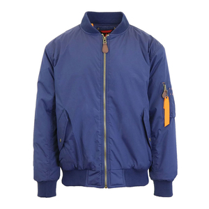 Blouson universitaire vintage pour homme, style bomber et Letterman, imprimé, matelassé en tissu tissé avec col montant - Product Image 1
