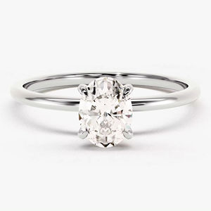 1-2 CT Oval Cut Diamond Engagement <b>Ring</b> Solid 14k 18k Gold 4-Prong Solitaire <b>Ring</b> <b>Fine</b> Jewelry Wedding Bridal <b>Ring</b> Wholesaler - Product Image 4