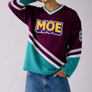 Maillot de Hockey sur Glace Rétro Vintage en Polyester Sublimé de Luxe 2026, Col en V, Logo Personnalisé, Maillot de Football Américain - Product Image 6