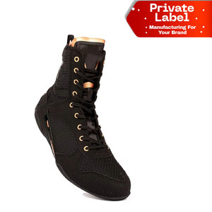 Zapatos de Boxeo con Logotipo Personalizado OEM, Botas de Deportes de Combate de Marca Privada, Zapatos de Boxeo con Impresión de Marca Personalizada, Calzado de Ring en Blanco de Fábrica - Product Image 1