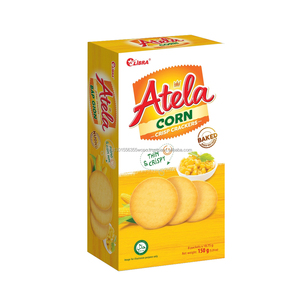 HALAL ATELA CORN CRISP CRACKERS 150g Low-Carb Low-Fat Low-Salt Snack with <b>Sweet</b> & Salty Taste Crispy Texture <b>Packaged</b> Bag Sachet - Product Image 4