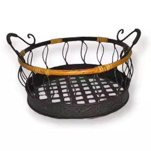 Cesta de frutas de alambre exclusiva, cromada plateada, de metal inoxidable, con base de alambre, tipo cuenco, para mesa - Product Image 3