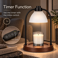 Diffuseur de cire sans flamme noir, design double arche avec minuterie, emballage cadeau personnalisé avec logo