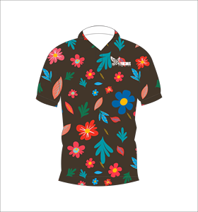 เสื้อโปโลพิมพ์ลายดอกไม้แบบกำหนดเองสำหรับผู้ชาย แขนสั้น เหมาะสำหรับกอล์ฟ เทนนิส เสื้อเชิ้ตคอปกลำลองสำหรับเล่นกีฬาฤดูร้อน - Product Image 1