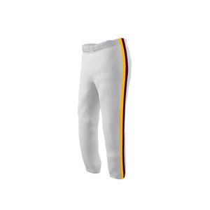 Men's Baseball Jersey V-Neck Short Sleeve Solid Yellow White Polyester Moisture Wicking Heat-Transfer Printed All Seasons - Product Image 2
