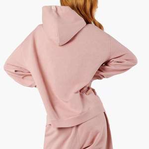 Sweat-shirt en molleton personnalisé pour femmes, avec broderie de marque, pour les marques de vêtements streetwear américaines, vente en gros. - Product Image 2