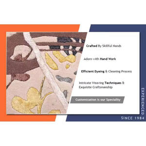 Alfombras y Conjuntos de Alfombras Modernas Bordadas Multicolor, Hechas a Mano, con Base de Látex y Felpa de Algodón, Resistentes a las Manchas, en Oferta - Product Image 6