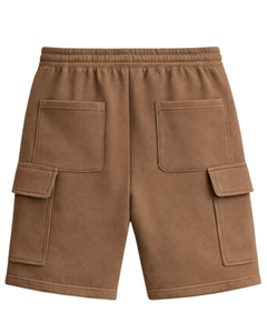 Pantalones Cortos Cargo Color Caqui para Hombre, Cintura Elástica con Cordón, Estilo Casual Urbano, Múltiples Bolsillos, Pantalones Cortos de Verano, Logotipo Personalizado, Fabricante OEM - Product Image 5