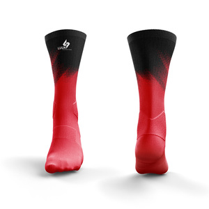 LUUK Crew Athletic <b>Socks</b> Red <b>Black</b> Dot Pattern Knitted Breathable Running <b>Socks</b> for Adults Summer Sport Wear - Product Image 1
