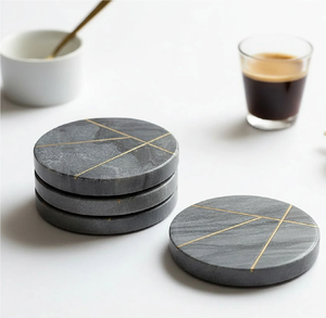 Natural <b>Marble</b> <b>Coaster</b> Set for Table Top Drink <b>Coaster</b> Good Price Best Quality And Table decoration - Product Image 5