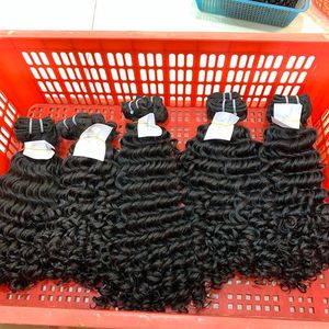 Venta al por mayor de cabello virgen rizado Kinky Remy, cabello rizado vietnamita crudo de trama única, disponible en varios colores, marca Vnhl Vn14 - Product Image 4