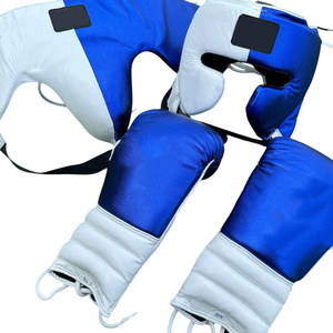 Ensemble de gants de boxe confortables en cuir avec protège-tête, protège-guêtres et protège-pénis, équipement d'entraînement et de combat pour adultes - Product Image 1