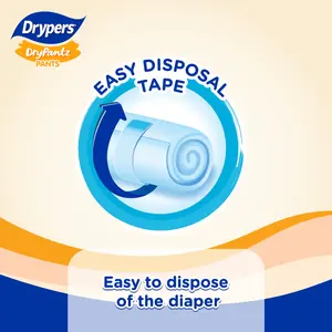 Pañales Drypers XXL 20 DryPantz, Pañales Desechables Súper Absorbentes para Bebés, hasta 10 Horas para Piel Seca, Hechos en Malasia - Product Image 6