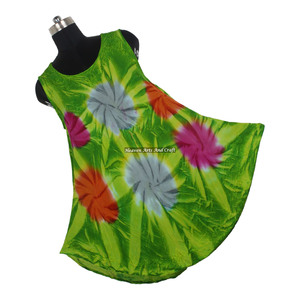 Hermoso Vestido Largo de Verano Casual para Mujer, Estilo Bohemio Tie Dye, Ropa de Playa, Vestido Tipo Paraguas - Product Image 3