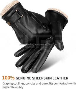 Gants d'hiver imperméables et confortables de qualité supérieure Technologie d'écran tactile en cuir marron d'origine Choix parfait du motard Vente en gros - Product Image 3