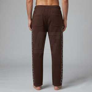 Custom Men Rhinestone <b>Trousers</b> Slim Fit Casual Fashion Pants With Decorative Stone Details For Parties And Stylish Evening Wear - Product Image 4