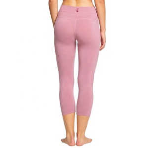 Shorts de sport pour femmes, 3/4, taille haute, en tissu extensible respirant, spandex/polyester, extensible dans quatre directions, pour la course à pied et le yoga - Product Image 6