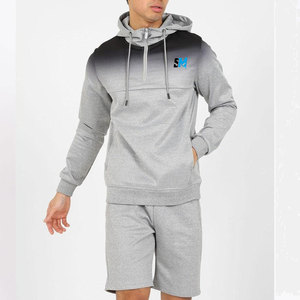 Conjunto de Sudadera con Capucha de Felpa Francesa Informal de Invierno en Oferta, 100% Algodón, Ropa Deportiva y de Fitness, Ropa Deportiva para Entrenamiento, Pantalones Cortos a Juego - Product Image 1