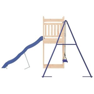 Juego de Jardín de Madera de Pino Maciza con Asientos Grandes y Muchos Columpios para la Recreación Infantil - Product Image 6