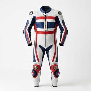 Traje de Carreras de Cuero para Motocicleta Hecho a Mano, Diseño Personalizado, Color Personalizado, Logotipo Personalizado, Fabricante - Product Image 3