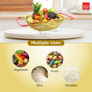 Multi-Purpose Stainless Steel PVD Coated Gold SS <b>Sink</b> <b>Basket</b> with mesh Reinforcement Protector - Product Image 6