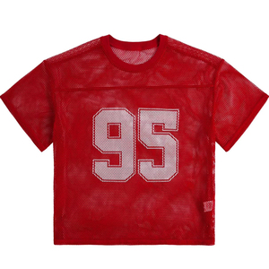 Camiseta Deportiva para Hombre con Estampado de Números, Cuello Redondo, Manga Corta, Malla Transpirable, Estilo Casual de Fútbol - Product Image 1