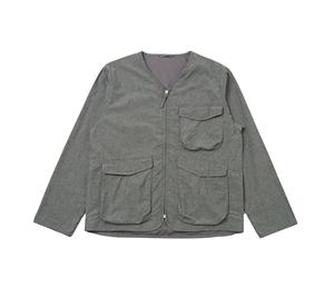 เสื้อแจ็คเก็ตผ้าแคนวาสหนานุ่ม ระบายอากาศได้ดี ไซส์ใหญ่พิเศษ กันลม สำหรับผู้ชาย ขายส่งแบบกำหนดเองได้ - Product Image 1