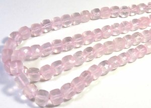 Perles fantaisie en quartz rose naturel facetté, forme boîte, 6-9 mm, percées au centre, 16 pouces, qualité supérieure, pour bijoux en pierres précieuses - Product Image 2