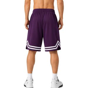 Custom Purple and White <b>Mens</b> Basketball <b>Shorts</b> Custom Logo Athletic Training Gym Sports Mesh Breathable Quick Dry Casual <b>Shorts</b> - Product Image 2