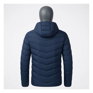<b>Mens</b> Winter Warm <b>Hooded</b> Puffer <b>Jacket</b> Heavyweight Windproof Down Outerwear Full Zip Casual <b>Padded</b> Coat <b>With</b> Custom Logo - Product Image 2