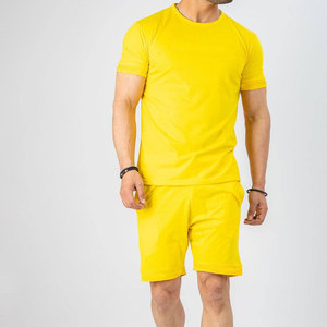 Ensemble 2 pièces homme Econex Sports OEM, best-seller, couleur unie, coton, short et t-shirt, séchage rapide, décontracté, été, 220g, personnalisable - Product Image 1