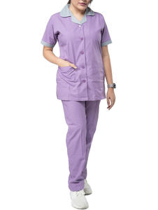Wholesale Hospital Uniforms Medical Scrubs <b>Nurse</b> Short Sleeve New Color Scrub Suit Unisex Polyester Spandex Summer 100% QC - Product Image 5