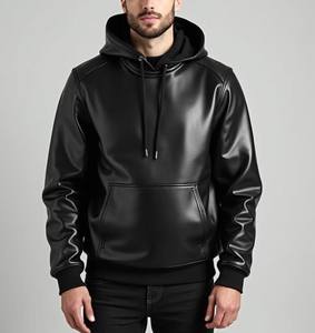 Veste en cuir pour homme, vêtements d'extérieur haut de gamme pour l'hiver, imperméable, coupe-vent, respirant, personnalisable, conçu pour la vente en gros et l'exportation de vêtements - Product Image 1