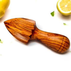 Polished Wood Lemon Squeezer Sustainable Manual Juicer for <b>Fruit</b> Hand Wash Only - Product Image 3