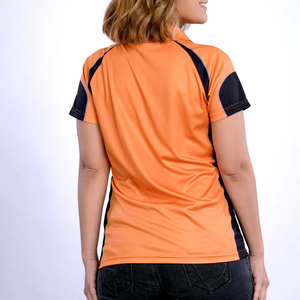 เสื้อโปโลผู้หญิงแบบ OEM สั่งทำพิเศษ แขนสั้น สีตัดต่อ แห้งเร็ว สปอร์ต ทรงปกติ ใส่ได้ทั้งฤดูใบไม้ผลิและฤดูร้อน - Product Image 4