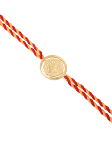 Traditional Gold Coin Designer Rakhi Handmade Adjustable <b>Thread</b> Jewelry Perfect Raksha Bandhan Gift for Siblings - Product Image 6