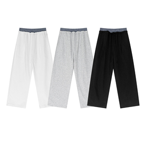Custom <b>Mens</b> Wide Leg Sweatpants Oversized Baggy Joggers Heavyweight Fleece Loose Fit Streetwear <b>Lounge</b> <b>Pants</b> - Product Image 1